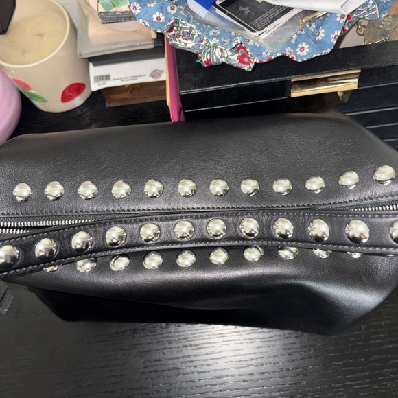 Stuart Weitzman Black Studded Leather Bag - Picture 9 of 10